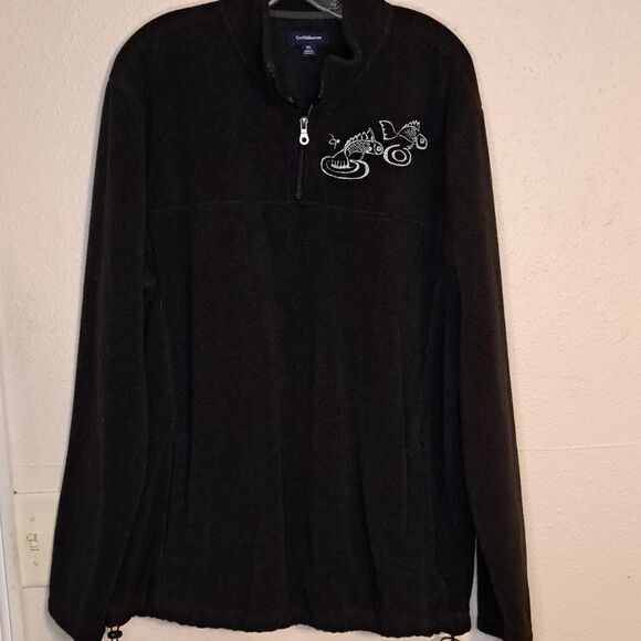 Croft & Barrow black fleece pullover size XL - Picture 1 of 6